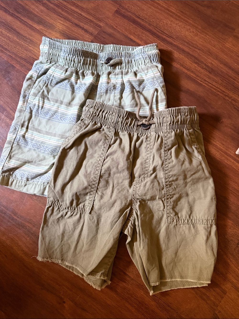 OshKosh B'gosh Tan and Light Tan Patterned Boys Shorts